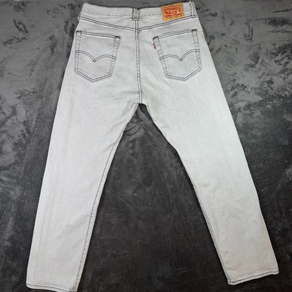 Mens 32x30 Levis 501 93 Straight Leg Jeans Gray Excellent Button Fly Denim